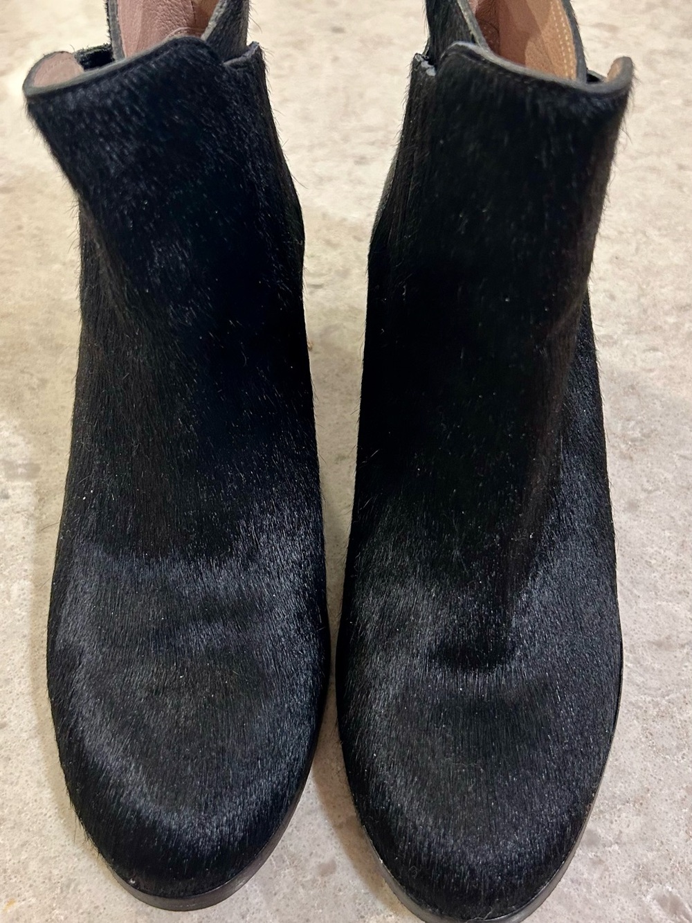 Charlotte Stone Agness Ruched Boots Black Leather Size 6.5